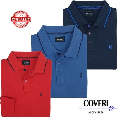 Herren Poloshirt Langarm 100% reine Baumwolle leicht BEZÜGE M L XL XXL XXXL