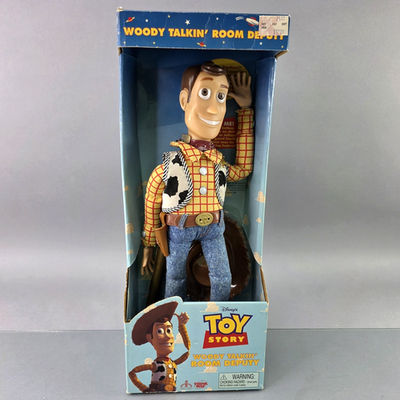 当時物 TOY STORY woody THINKWAY社 未使用 Toy Story Woody Talkin' Room Deputy Doll Figure Disney Pixar 1997