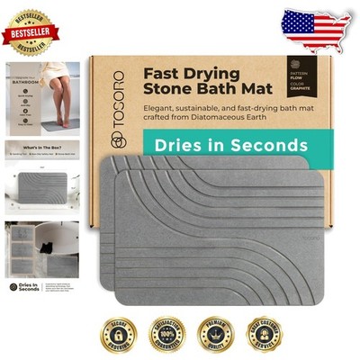 Graphite Diatomaceous Earth Bath Mats | Anti-Slip, Easy Clean Shower Mat