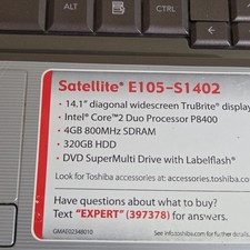 Toshiba Windows Vista Intel Core 2 Duo PC Laptops & Netbooks for 