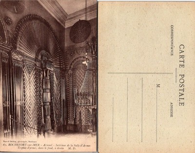 Rochefort-sur-Mer Postcard France Arsenal Salle d'Armes Vintage Unposted 82