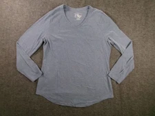 Just My Size Top Women 1X Heather Blue Soft Casual Base Layer Capsule Classic 