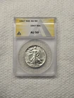 1947 50¢ Walking Liberty 90% Silver Half Dollar AU-50 BLAST WHITE