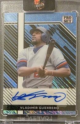 2024 Leaf Pro Set Vladimir Guerrero Blue Shimmer Auto 9/10 Not JR Autograph
