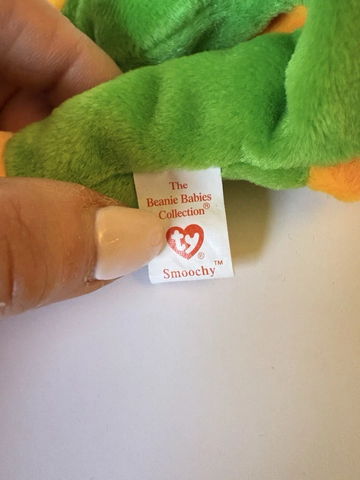 COMO NUEVO RETIRADO Ty Beanie Baby SMOOCHY THE FROG - ETIQUETA COMO NUEVO Foto 4 de 4