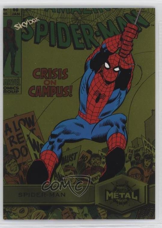 2022 Upper Deck Marvel Metal Universe Yellow Light FX Spider-Man #164 n0c