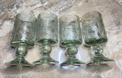 Bicchieri vintage messicani incisi rocce, Condessa, Nussbaumer, Flay, design - 4 pz - Foto 3 di 11