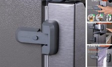 2-Pack Child Proof Fridge Lock with Adhesive - No Tools Required -