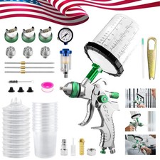 Hvlp Air Paint Spray Gun Kit For Automotive Car Auto Primer 1.41.72.0mm Nozzle