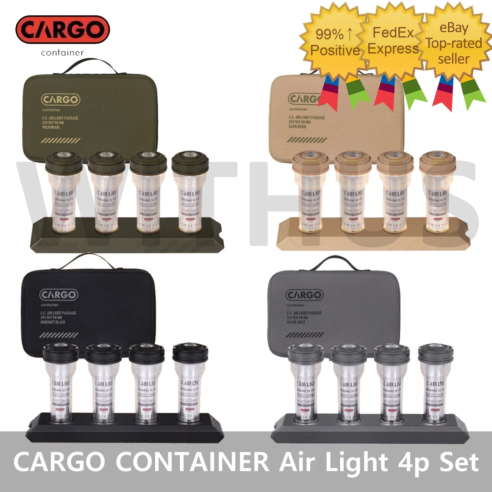 CARGO CONTAINER Air Light 4p + Charging Dock + Bag Set LED Lantern