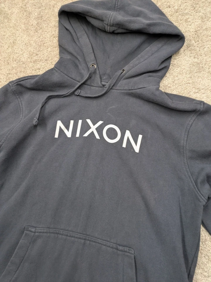 Nixon 连帽衫男式 S 小号黑色套衫冲浪滑板运动衫复古 90 年代 Y2K — 第 4/4 张图片