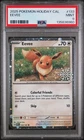 Eevee 133/165 PSA 9 Pokemon Holiday Calendar Stamped Graded Pokemon Card Slab