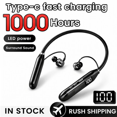 Bluetooth Neckband Wireless Headphones Mic Headset Stereo Earbuds Earphone