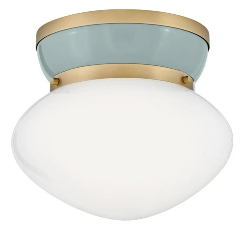 Lark 83601 Lucy 12"W Flush Mount Bowl Ceiling Fixture - Lacquered Brass / Black - Picture 3 of 5