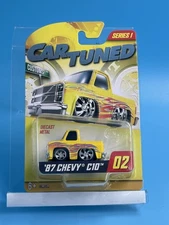 CAR TUNED / WALGREENS EXCLUSIVE / ‘87 CHEVY C10 SERIES / YELLOW W/FLAMES /New !!
