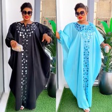 Dashiki African Women Evening Long Dress Loose Dashiki Robe Cocktail Gown Prom