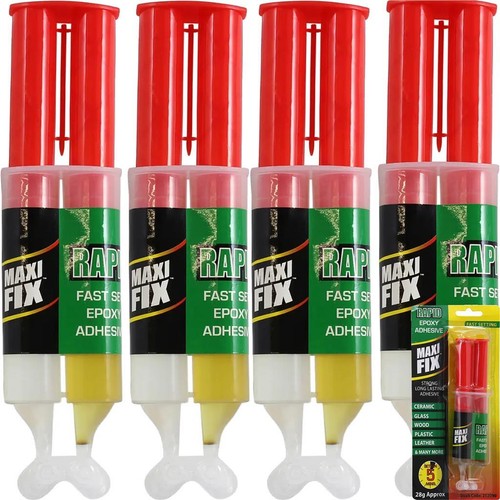 Maxi Fix Rapid Epoxy Resin Adhesive Fast Setting Quick Glue Repair