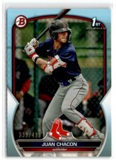 2023 Bowman Prospects Sky Blue Juan Chacon 239/499 Boston Red Sox #BP-105