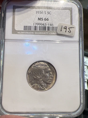 1936-S Buffalo Nickel MS66 NGC