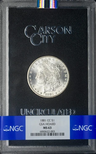 1881-CC Morgan Silver Dollar - NGC MS63 GSA Hoard - ✪COINGIANTS✪
