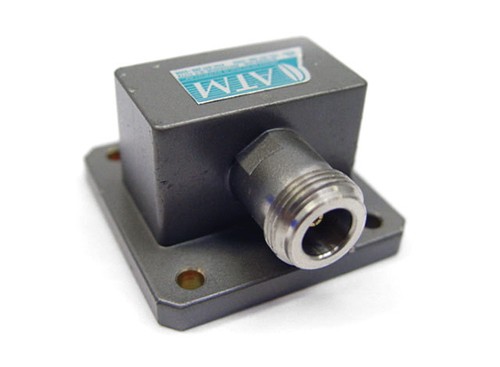 ATM Microwave 112-253A-6 Waveguide to Coaxial Right Angle Adapter, 7.05-10 GHz