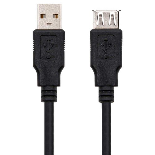 NANOCABLE USB 2.0 Verlängerungskabel Typ A/M-A/F 480Mbps schwarz 10.01.0203-BK 1,8m - Bild 2 von 3