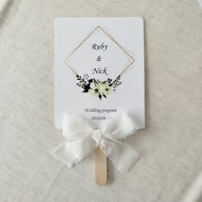 Personalized hand fans, wedding hand fans, wedding favors, 50 units