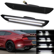 Dynamic 2PCS LED Rear Bumper Side Marker Light Lamps For 2015-2023 Ford Mustang
