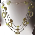 Designer Lucas Lameth Sterling Silver MOP Toggle Clasp 18" Necklace LUC 3 Stands