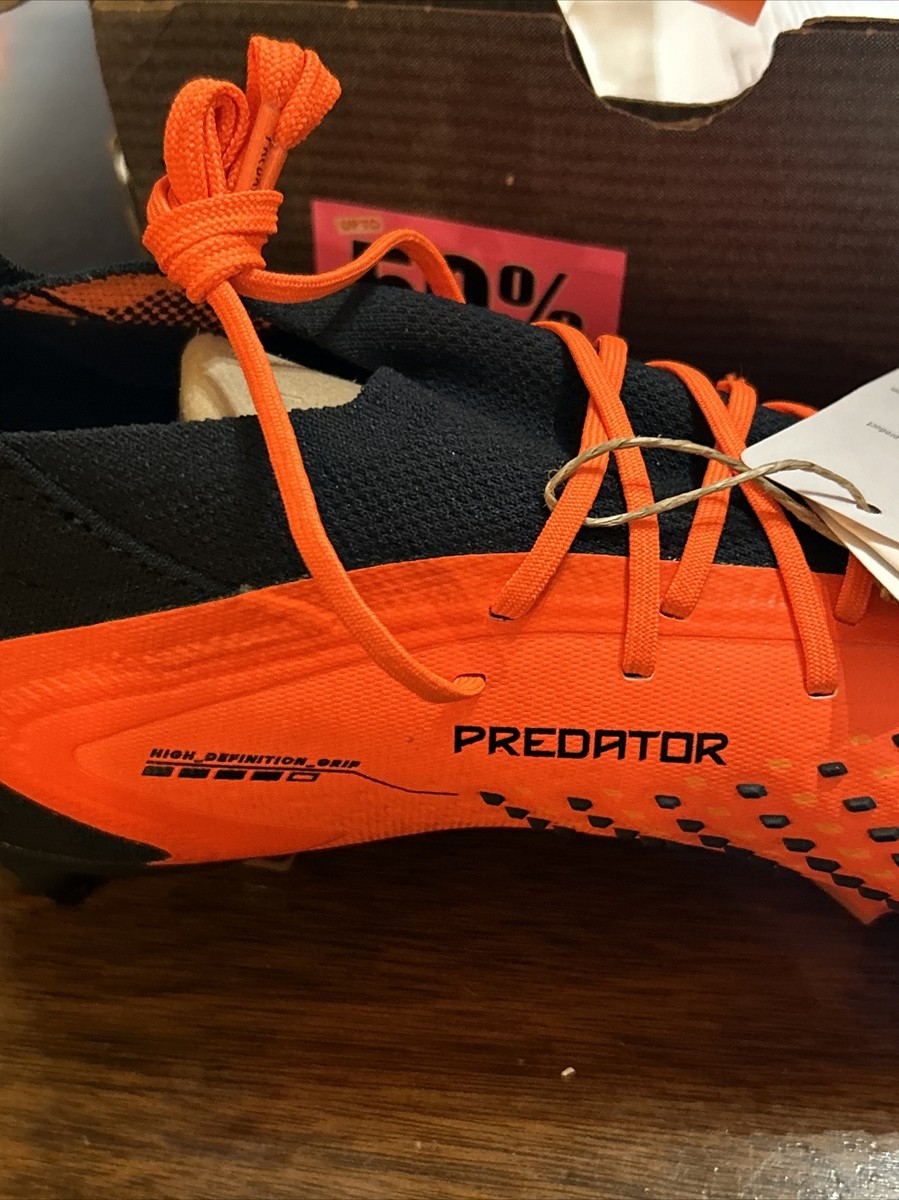 ADIDAS Mens Orange & Black Predator Accuracy 1 SG Football Cleats