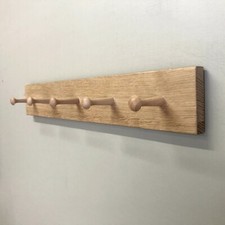 Oak Shaker Peg Rail Coat Rack - Various Sizes - Hand Made