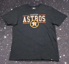 '47 Brand Houston Astro Graphic Print Cotton/Poly Blend T-shirt - Adult Small