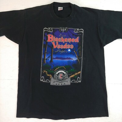 Dixie Brewing Co T shirt blackened voodoo lager promotional 1991 brewery XL