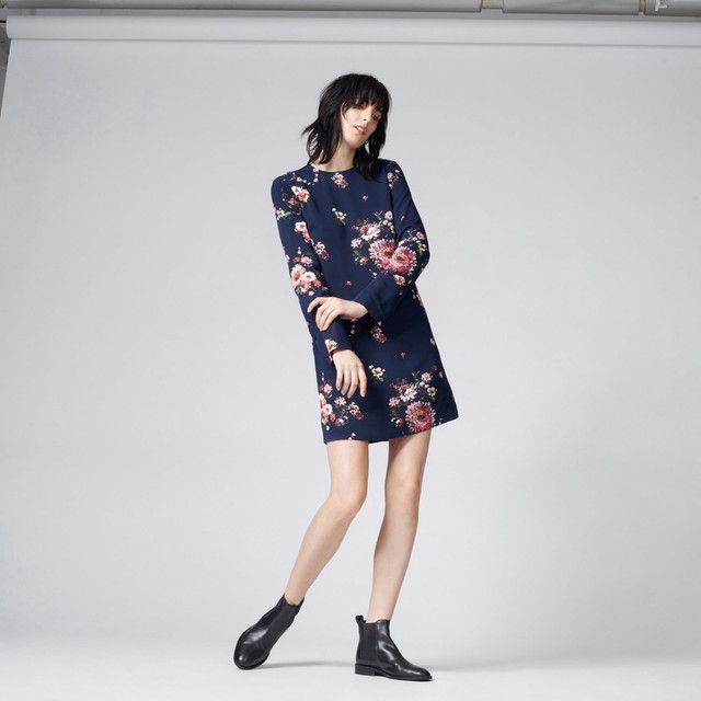 warehouse blue floral dress