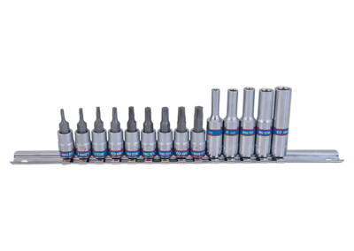 Torx außen innen Steckschlüsseleinsatz Bit King Tony 1/4'' Gr. T8-T40 und E4-E8