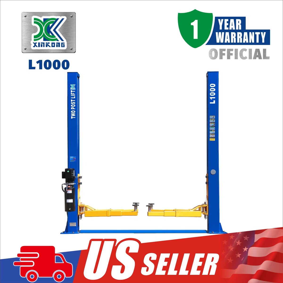 XK L1000 2 Post Auto Lift Car Lift Auto Truck Hoist Heavy Duty 10,000 LBS 220V