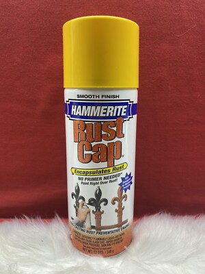 Hammerite Rust Cap ~ Smooth Bright Yellow Finish w/Kilz ~ 12 oz. Spray Can