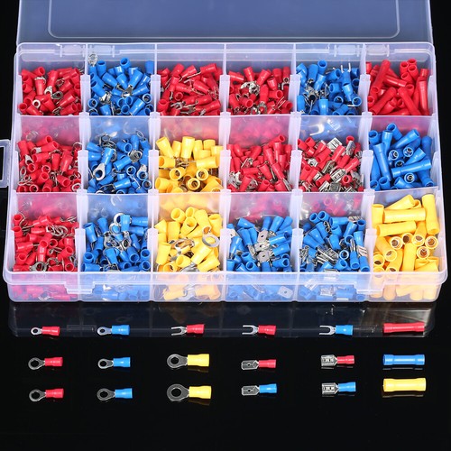 Lot De 300 Connecteurs électriques à Sertir - Embouts à Bornes Isolés Mâles/femelles, Pour Câbles 14-22 AWG