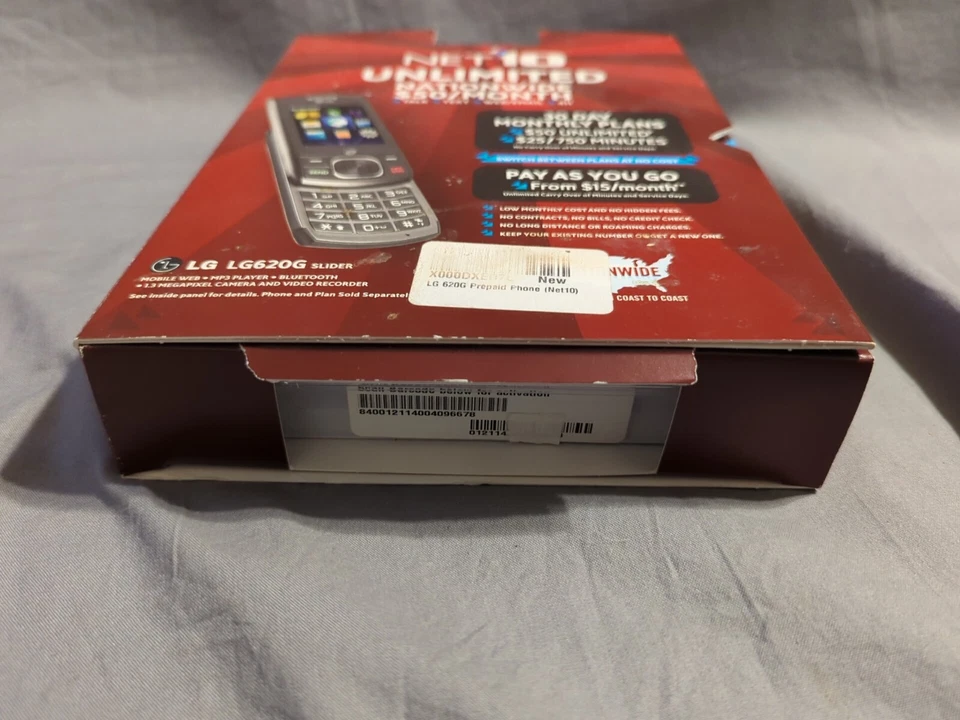 LG 620G / LG620G Slider Phone, NET10 Branded, 1.3MP Camera, 2.2" LCD- NEW IN BOX - Image 2 of 4