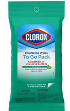 Clorox TO-Go Pack Wipes 12 packages 62401-NC-2