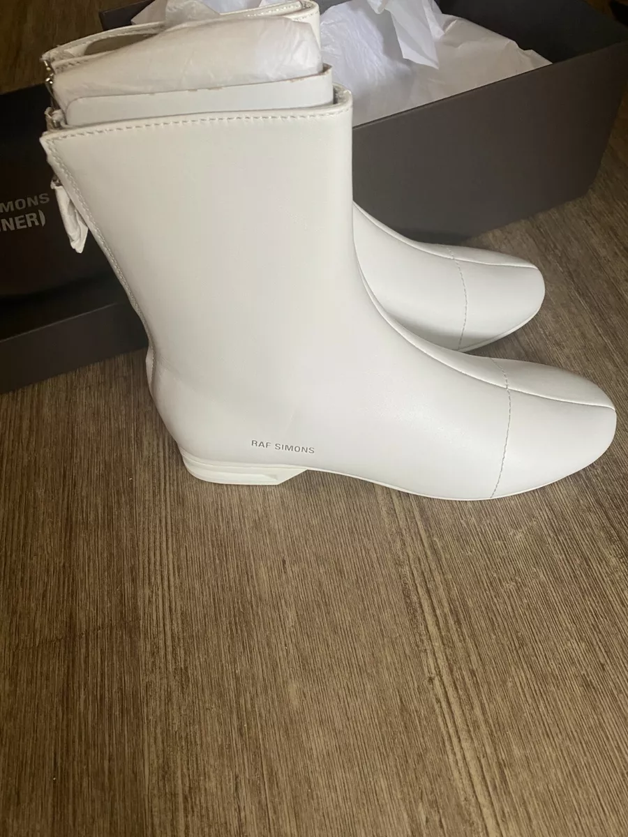 Raf simons solaris white zip boots Chelsea 2001 size EU 41 / US 8