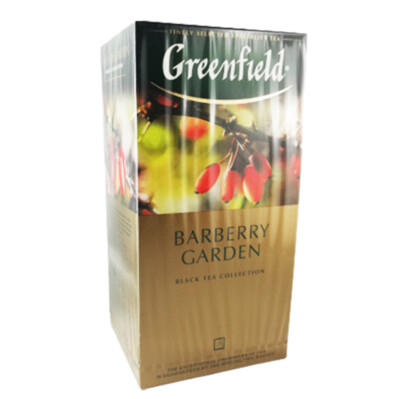Greenfield Barberry Garden 25 Teebeutel Schwarztee mit Berberitze Barbaris Tee