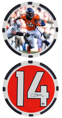 COURTLAND SUTTON #1 - DENVER BRONCOS - POKER CHIP - ***SIGNED/AUTO***