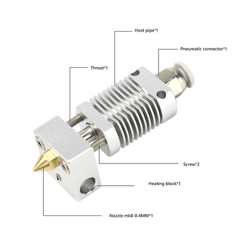 Assembled Extruders Hot End Kits for Creality CR-10/CR10S/Ender 3/Ender 5 - Afbeelding 8 van 18
