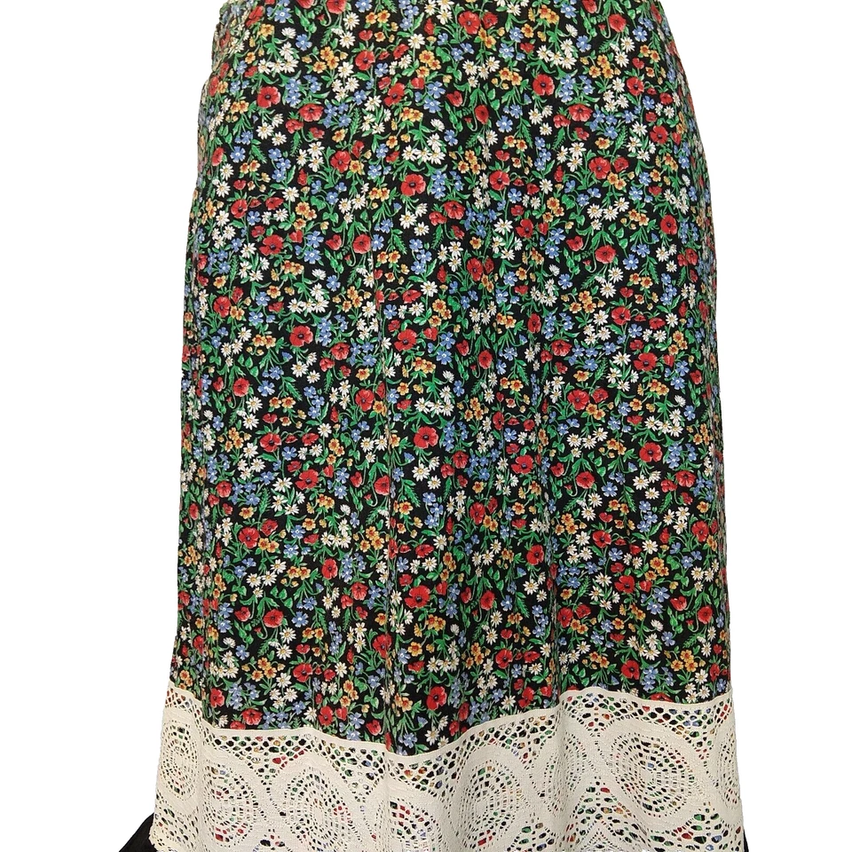 Vintage Gunne Sax Calico Floral Maxi Skirt Size XS Jessica's Gunnies 70s Prairie - Image 3 of 4