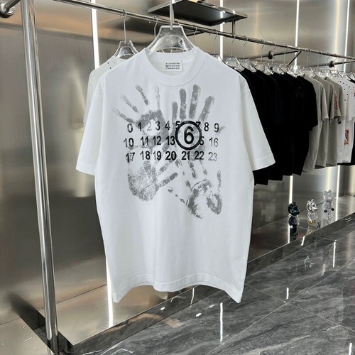 Maison Margiela MM6 Pure Cotton Short Sleeved T-shirt White Color Size 48(L)