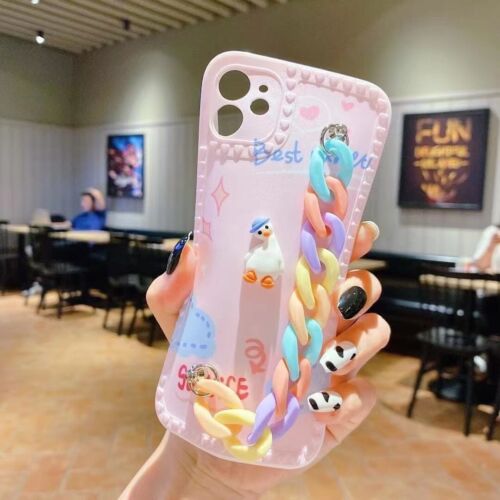 Shockproof Case For iPhone 12Pro Max Rugged Cute Bumper Cover with handle chains - Picture 5 of 9