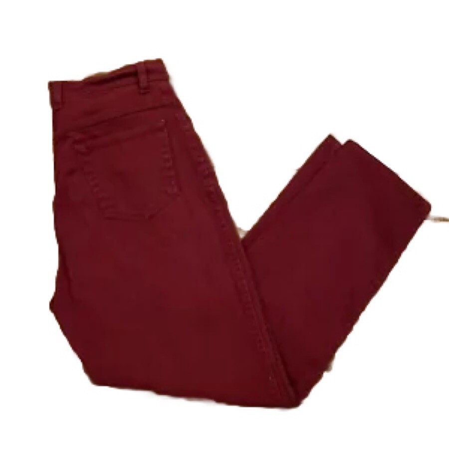 Bill Blass Stretch Ladies Jeans Dk RED Crimson Burgundy size 10
