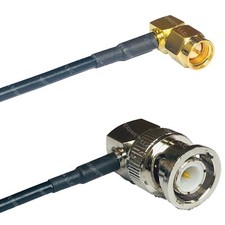 RG174 SMA MALE ANGLE to BNC MALE ANGLE Coax RF Cable USA-Ship Lot