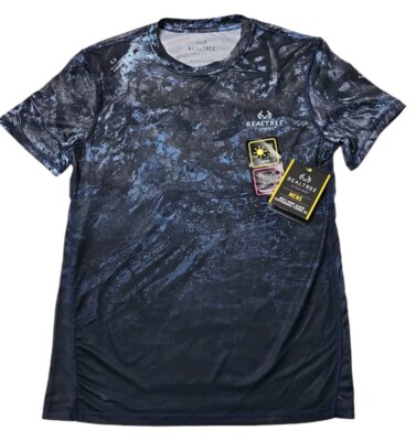 Realtree Mens Short Sleeve Performance Fishing Shirt Size Small